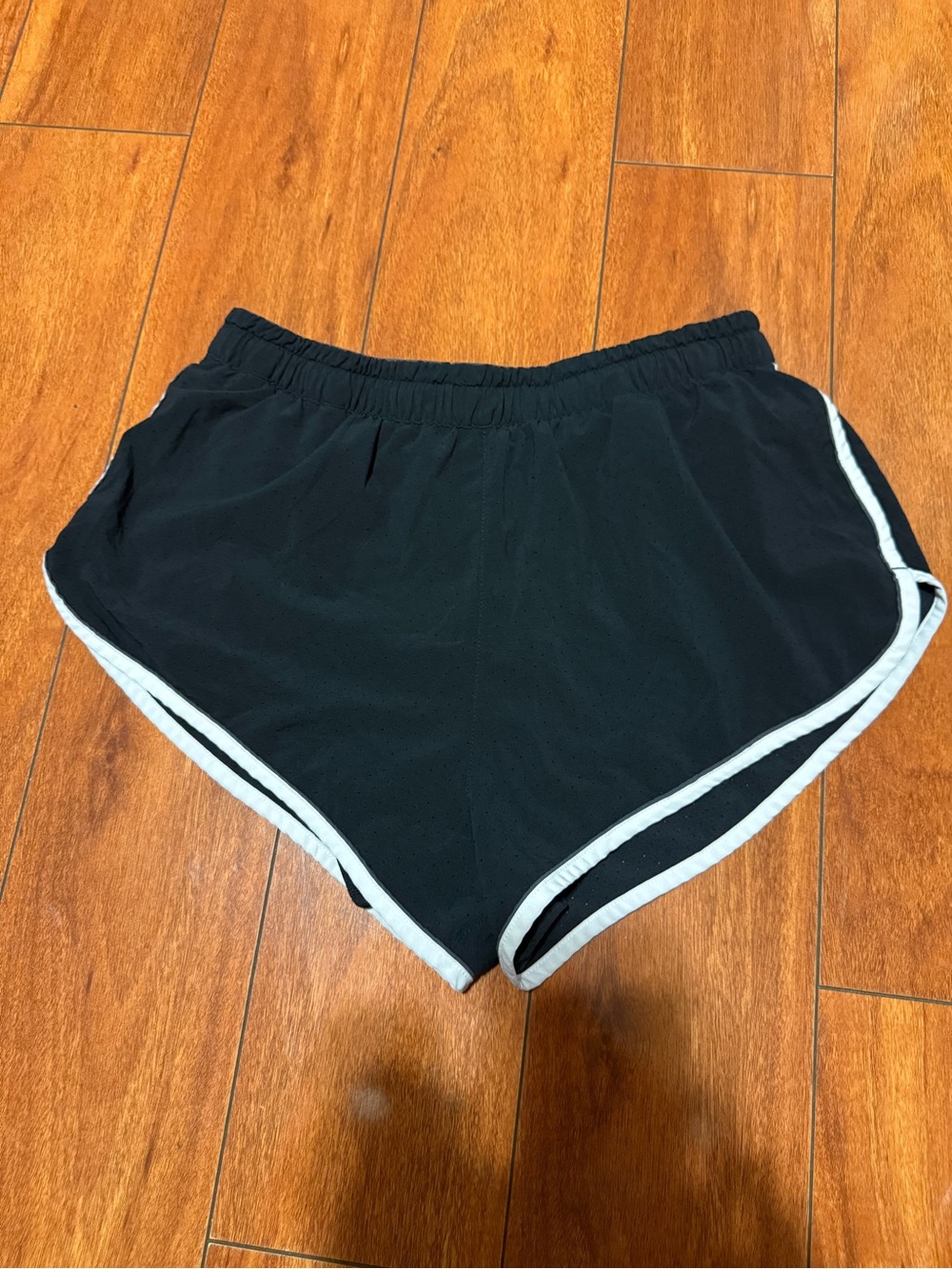 Women’s Black Athletic Shorts with White Trim